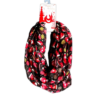 Mittens & Stockings Christmas Holiday Loop Scarf - Brand New